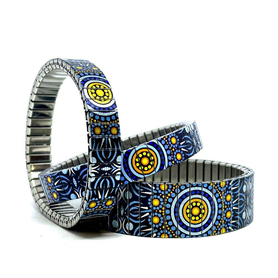 Stylish stainless steel designer bracelets from the Urband London Mandala Irish collection