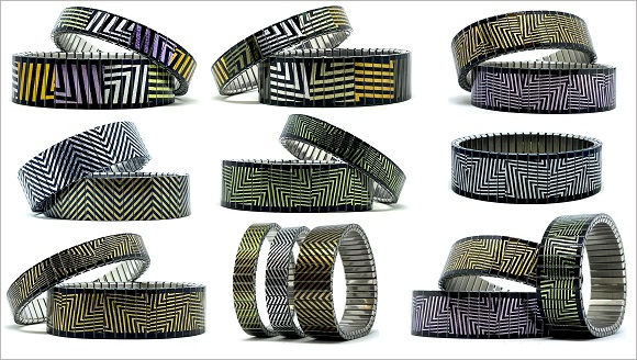 Zigzag stainless steel bracelets collection