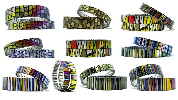 Waves Mosaic stainless steel bracelets collection