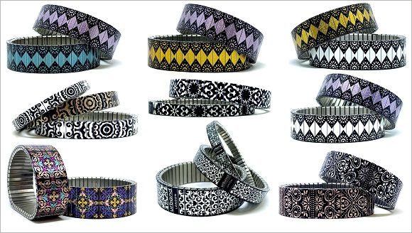 Tiles stainless steel bracelets collection
