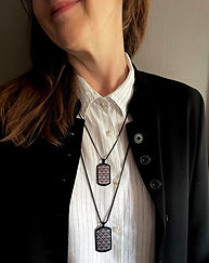 Handmade double-sided designer stainless steel pendants
