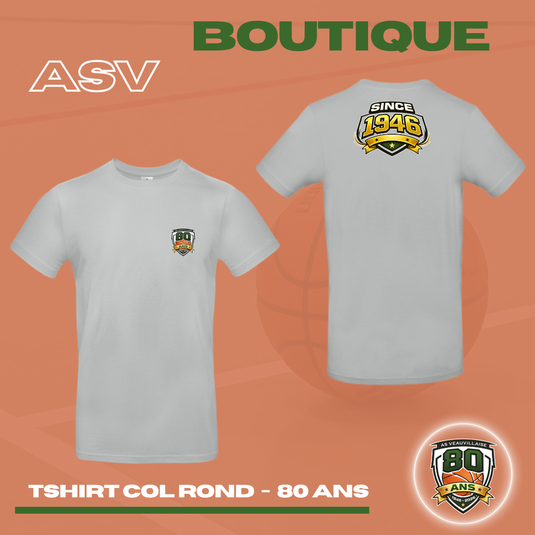 Tshirt Col Rond 80 ans - ASV