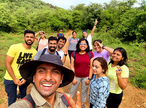 Hiking by the jungle