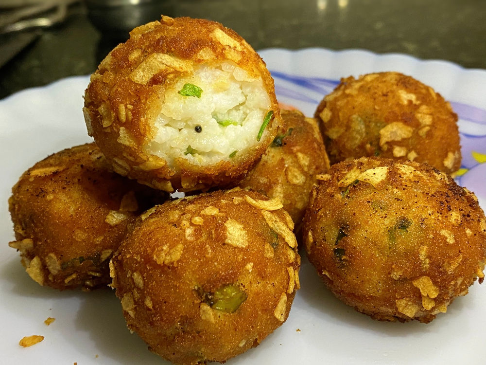 Curd Rice Fritters cozynaz