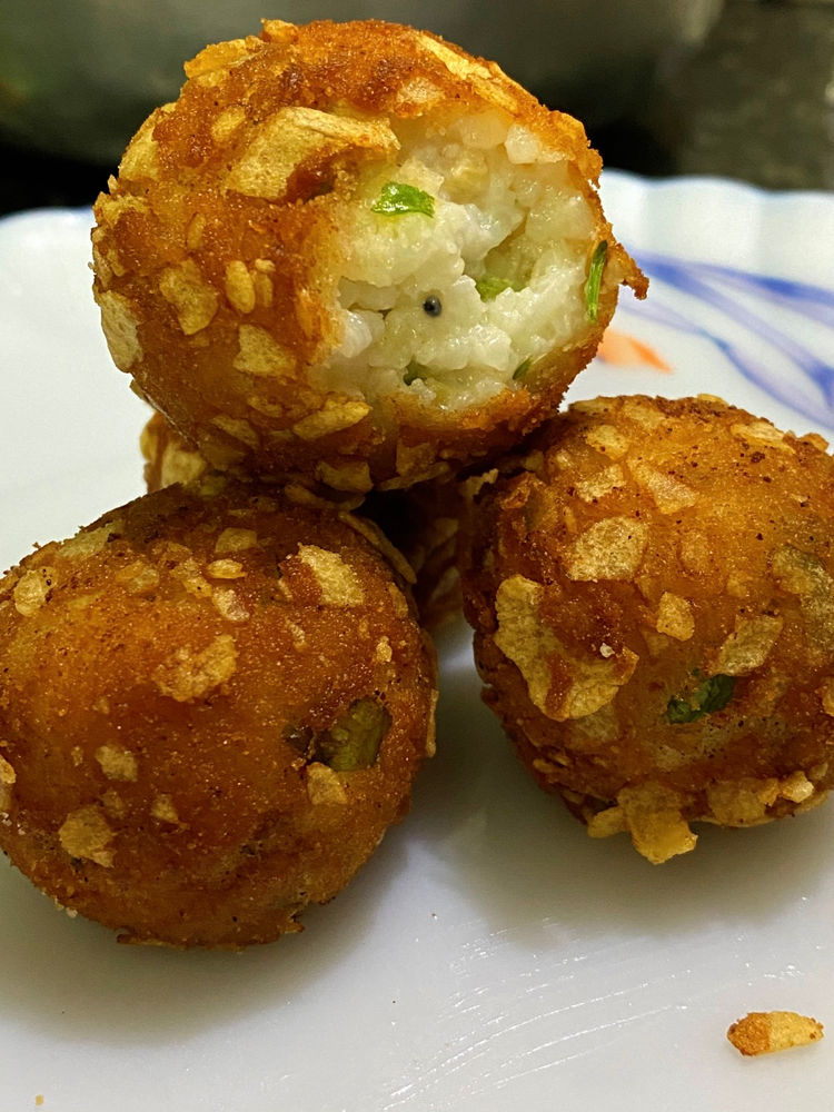 Curd Rice Fritters cozynaz