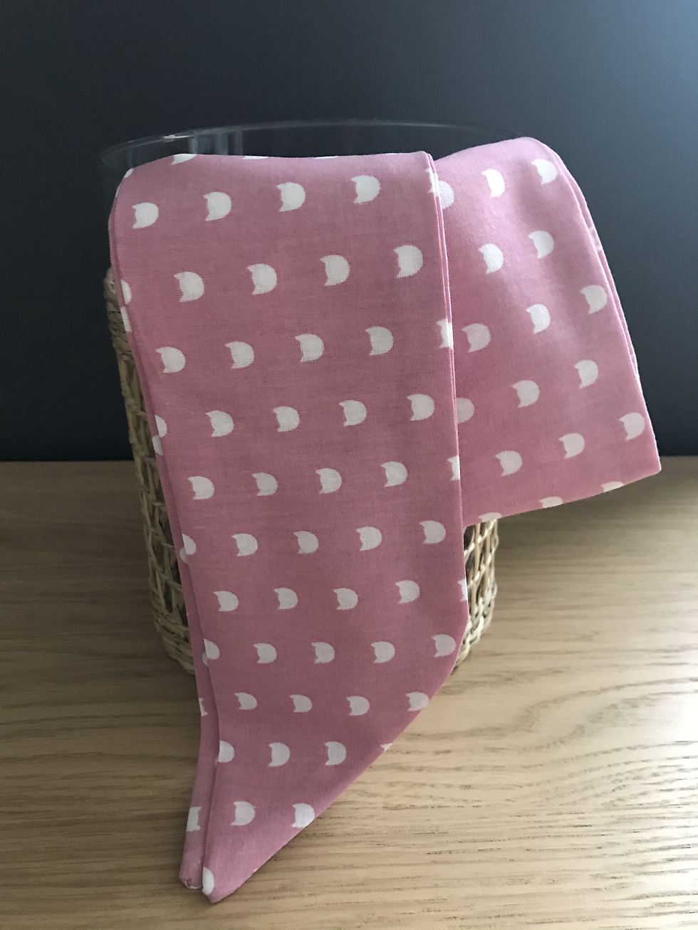 Bandeau cheveux  rose têtes de chat à nouer