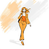 woman move forward with a hint of orange color.jpg