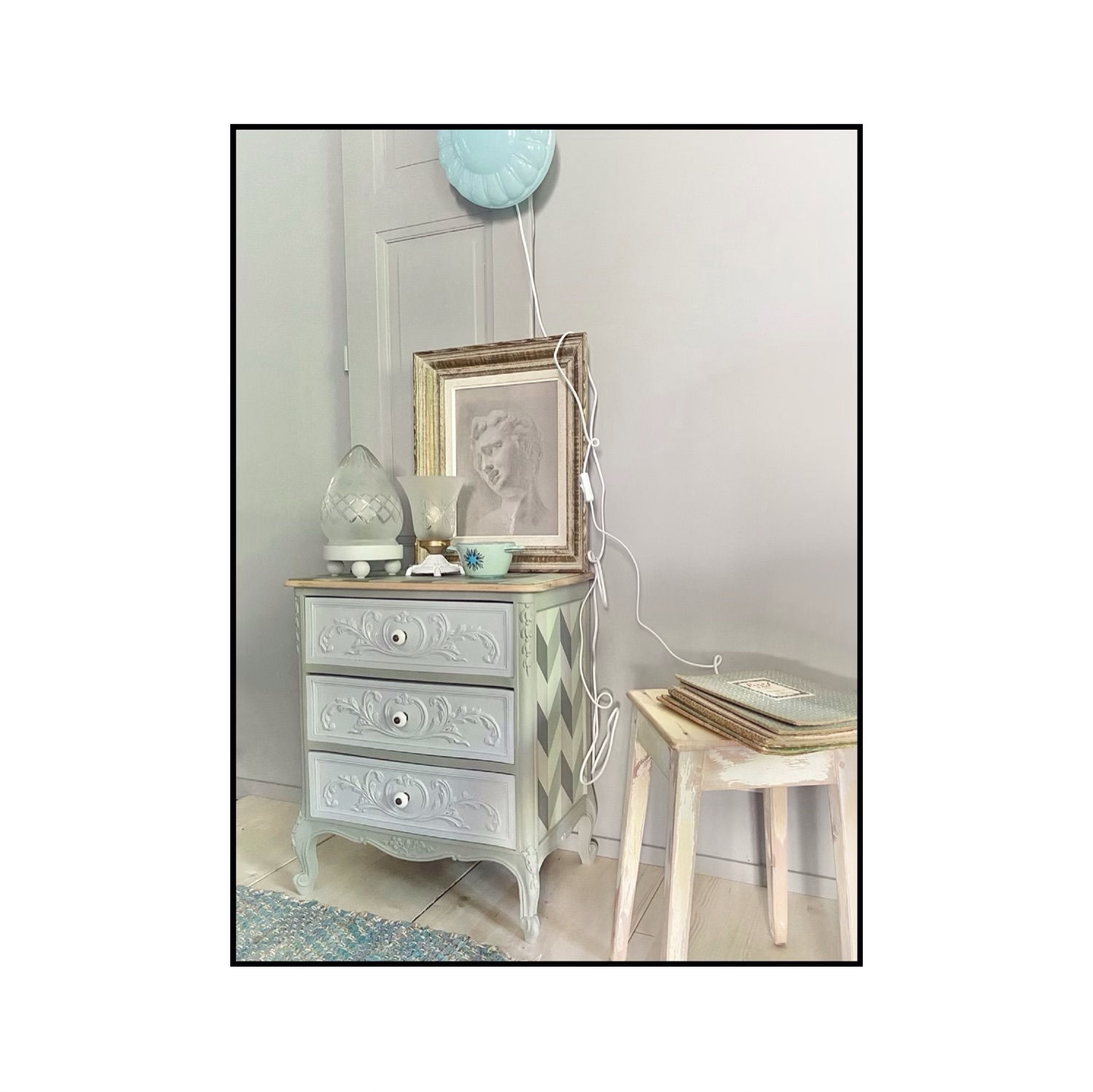 petite commode ancienne relookée