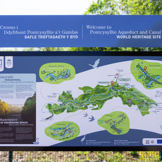 Map of the Pontcysyllte Aqueduct in the car park