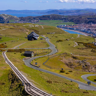 A look down the Great Orme, Llandudno, North Wales