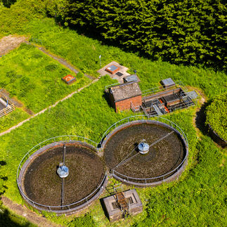 The sewage plant below the Pontcysyllte Aqueduct shot by Splash Point Photo