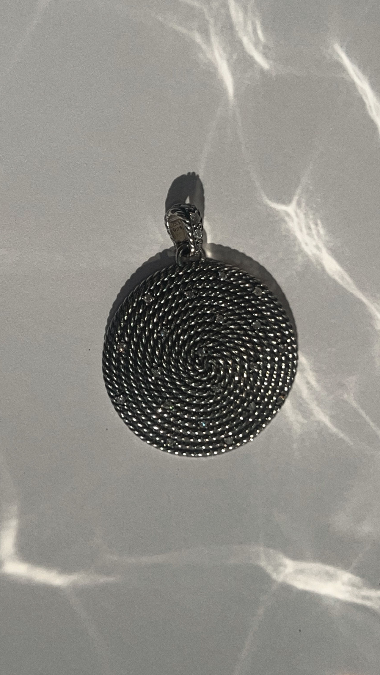 Diamond Coil Pendant Necklace