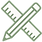 Measuring tools icon representing made to order or custom
