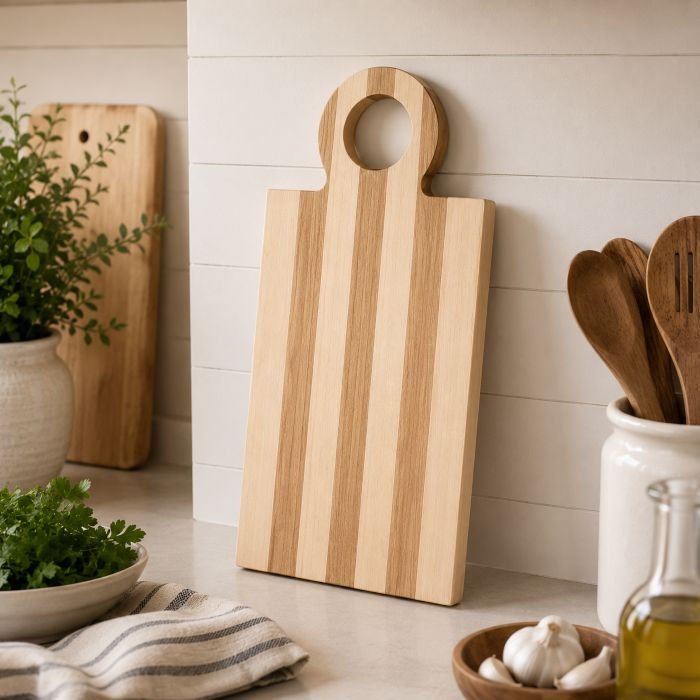 Thumbnail: Cutting Board with  Large Round Handle Oak and Maple