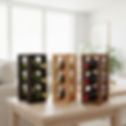 Rustic Chunky Wine Rack 3 of them on table