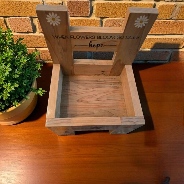 Thumbnail: Farmhouse Chair Planter from above