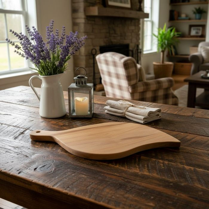 Thumbnail: Harvest Leaf Serving and Cutting Board on dark table