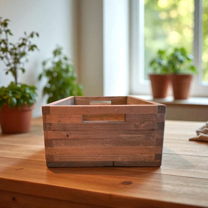 Thumbnail: Large Farmhouse Wood Constructed Crate from Side