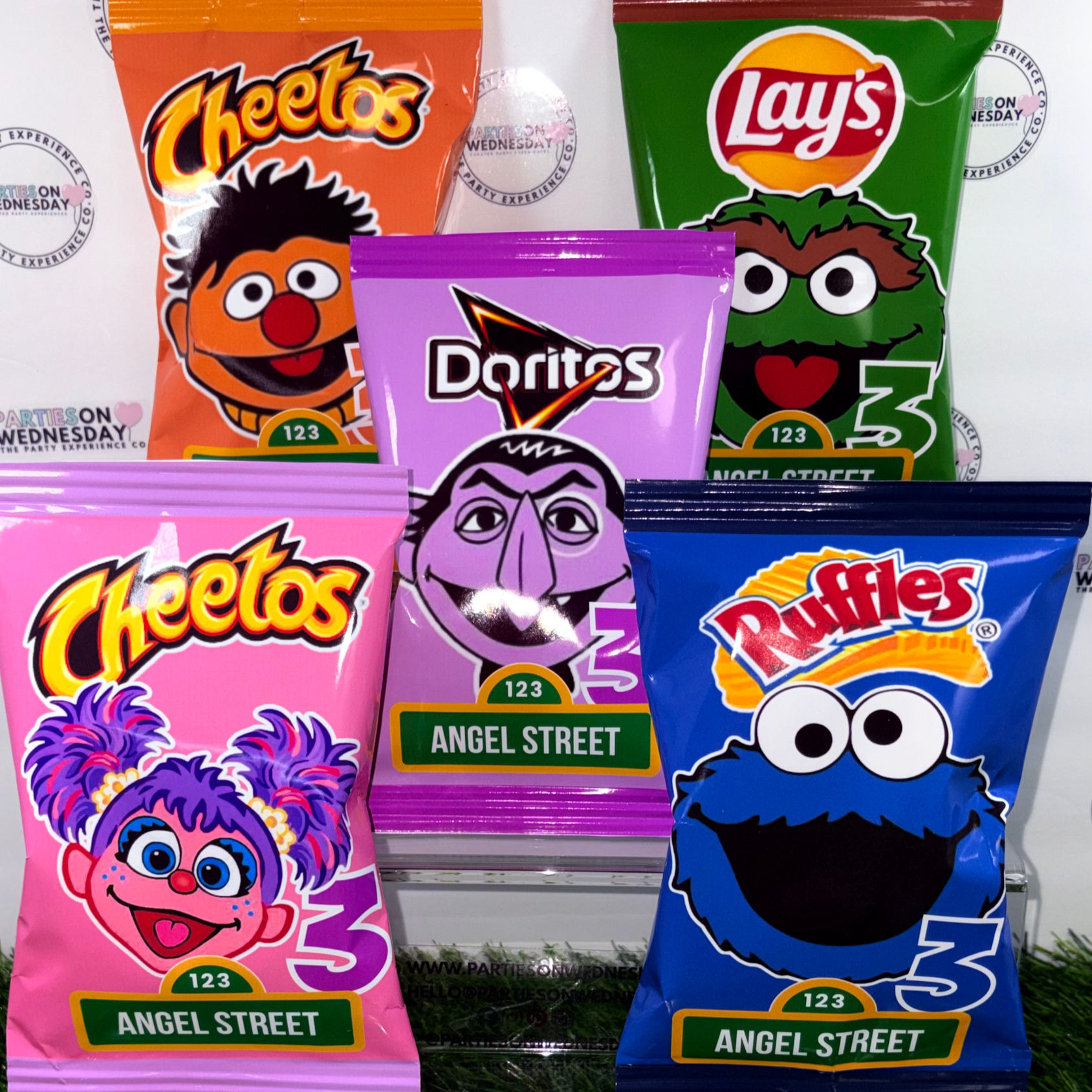 Sesame Street Inspired 1 oz Chip Bag CANVA Template