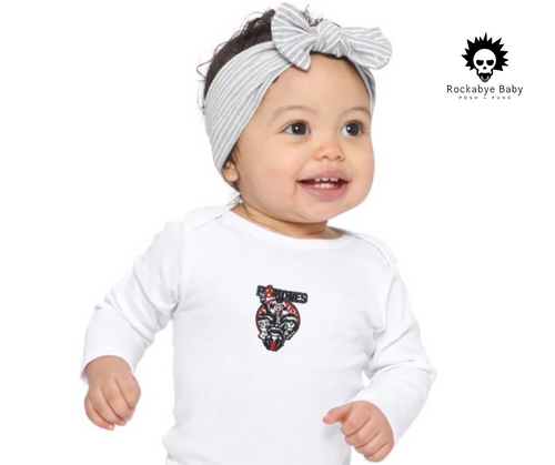 Ramones Bebe Ramones Baby Onesie Ramones White Long Sleeve Onesie