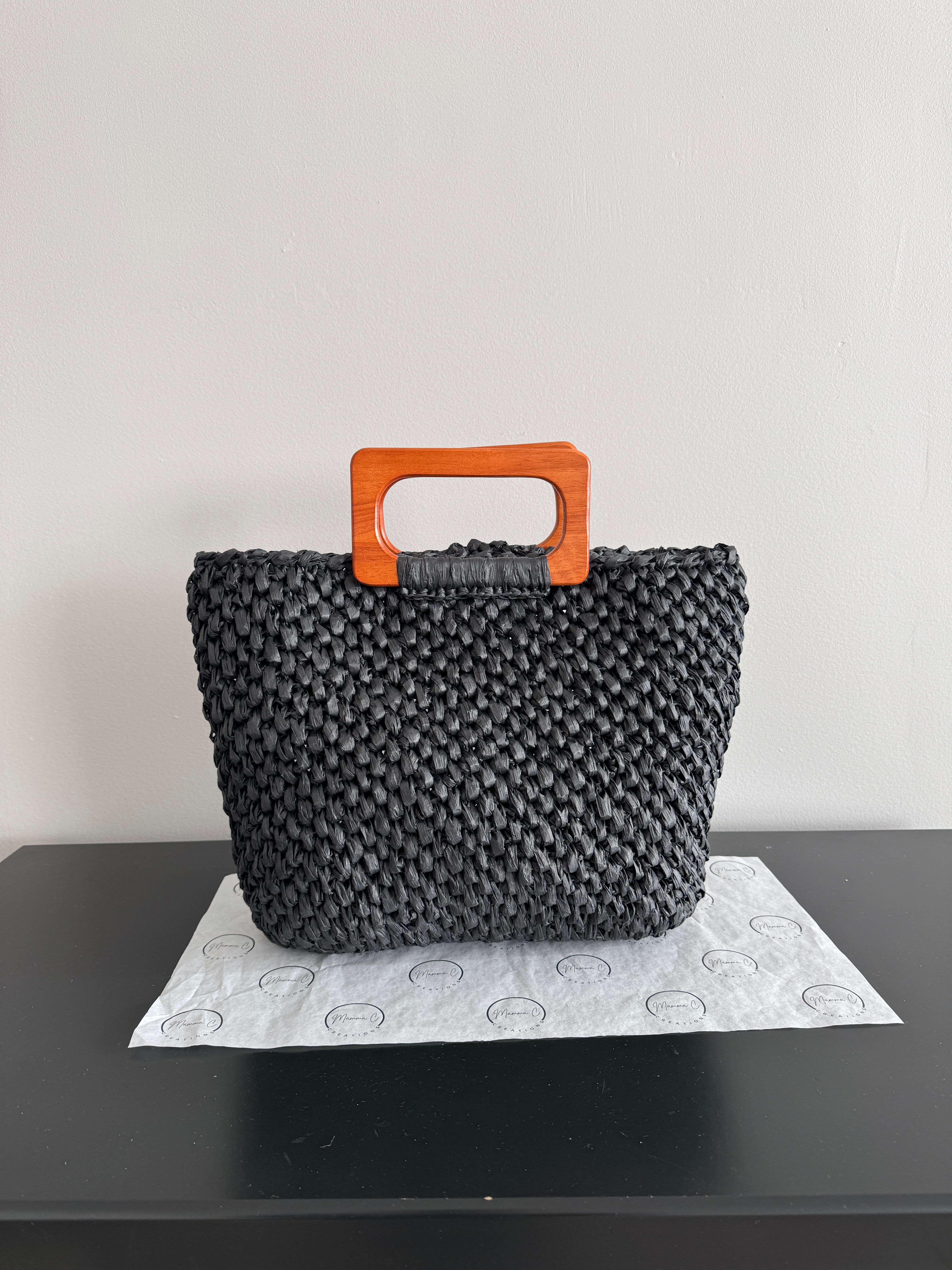 Modern Handle with Raffia Stitch