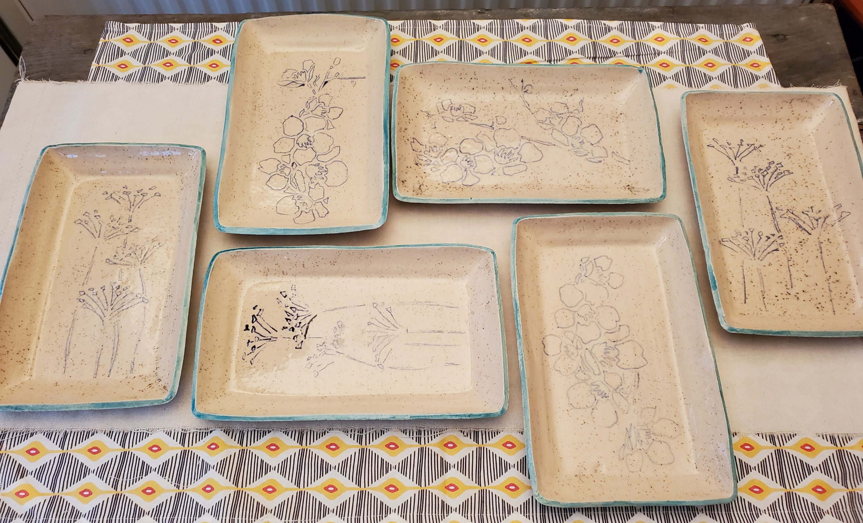 Assiette rectangulaire