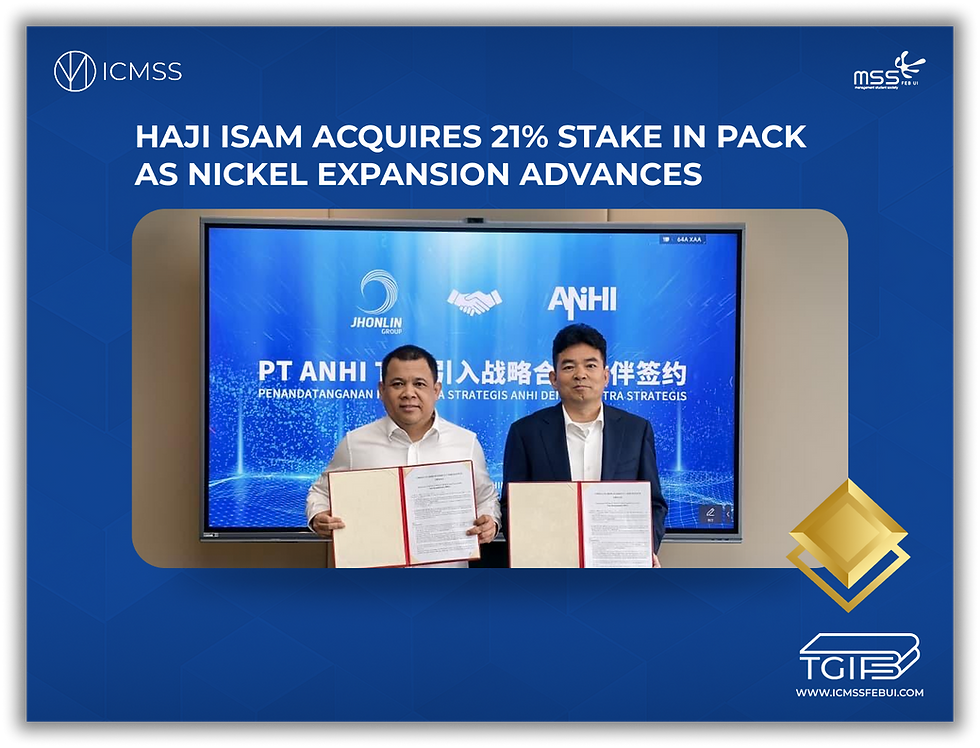 Haji Isam Acquires PACK as Company Expands Into Nickel