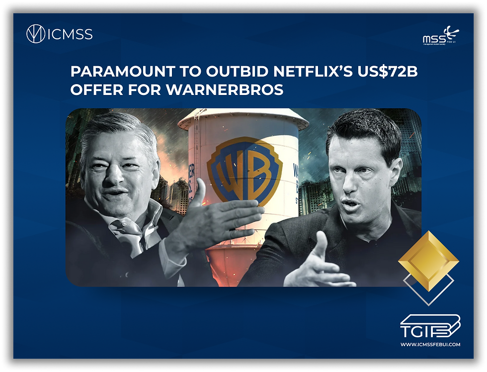 Paramount to Outbid Netflix’s US$72B Offer for WarnerBros