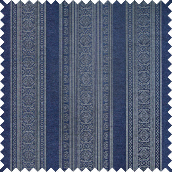 Swatch of Hungarica Viscose Blend Fabric, Battleship / Cobalt (reversible)