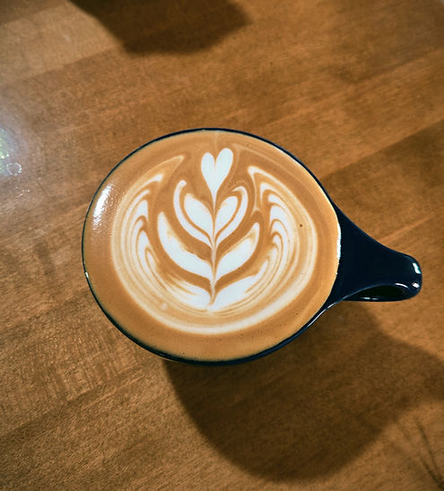 delicious latte art in a gourmet mug