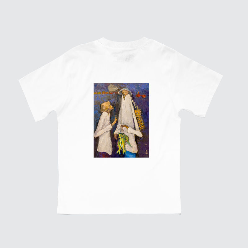 Thumbnail: featuring t-shirts printed with renowned Malaysian artist Tan Puay Tee’s signature elongated human figure paintings