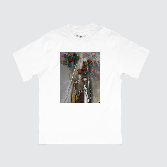 Thumbnail: featuring t-shirts printed with renowned Malaysian artist Tan Puay Tee’s signature elongated human figure paintings