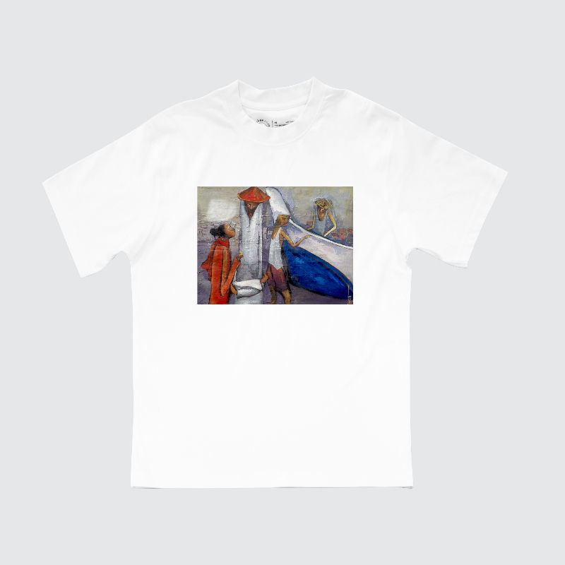 Thumbnail: featuring t-shirts printed with renowned Malaysian artist Tan Puay Tee’s signature elongated human figure paintings