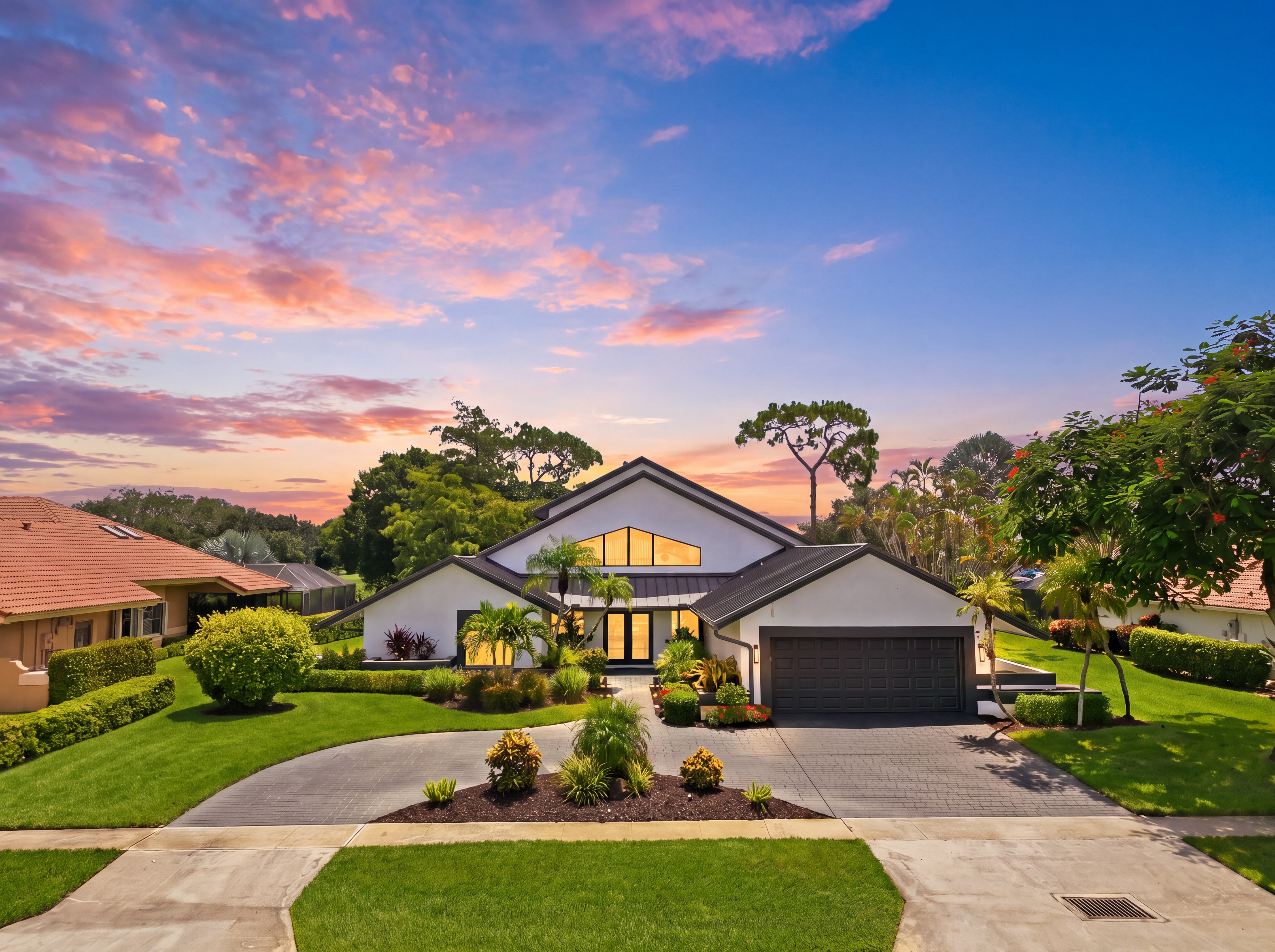 Virtual twilight real estate exterior example 2