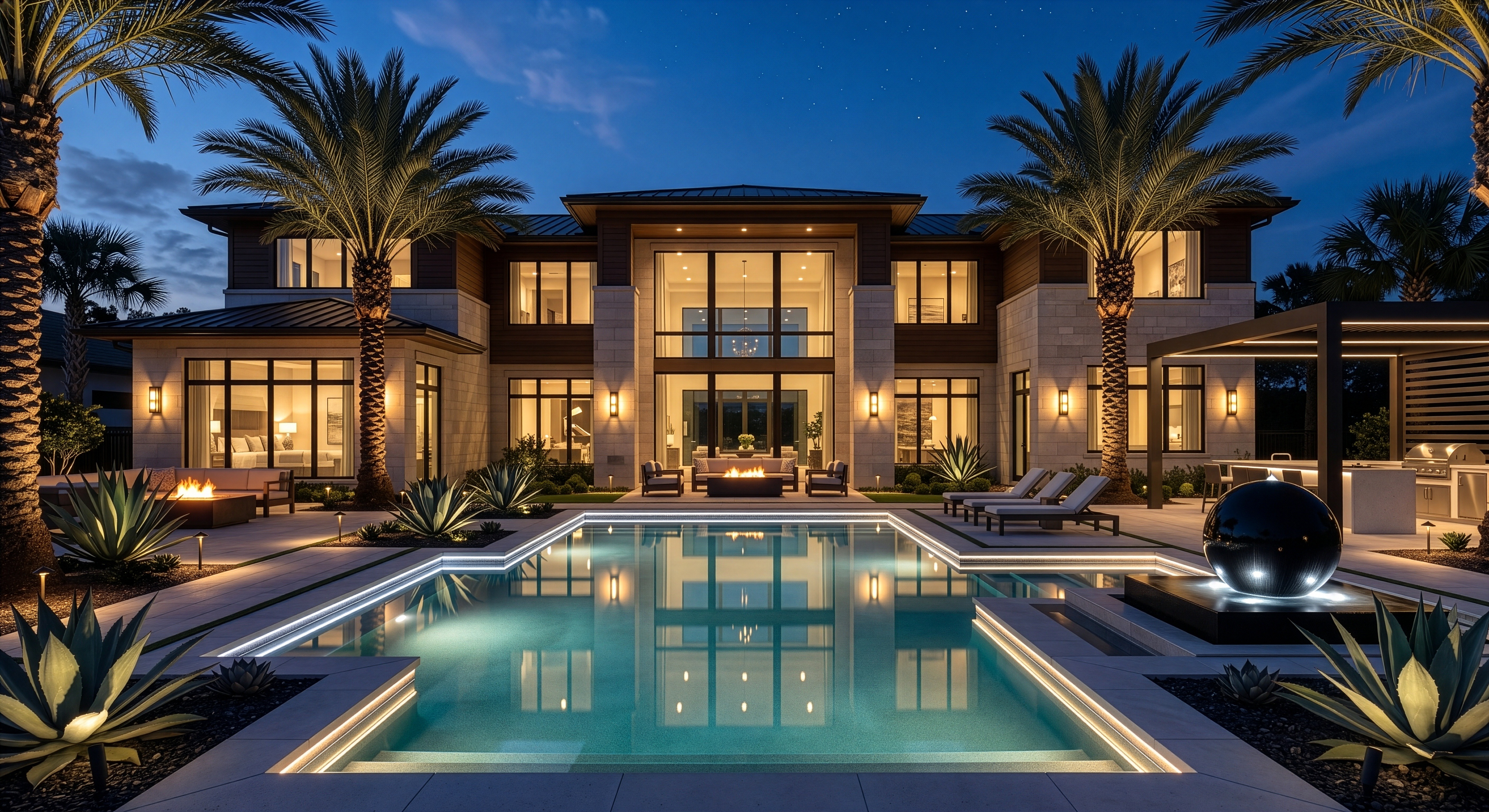 True twilight real estate photography exterior example