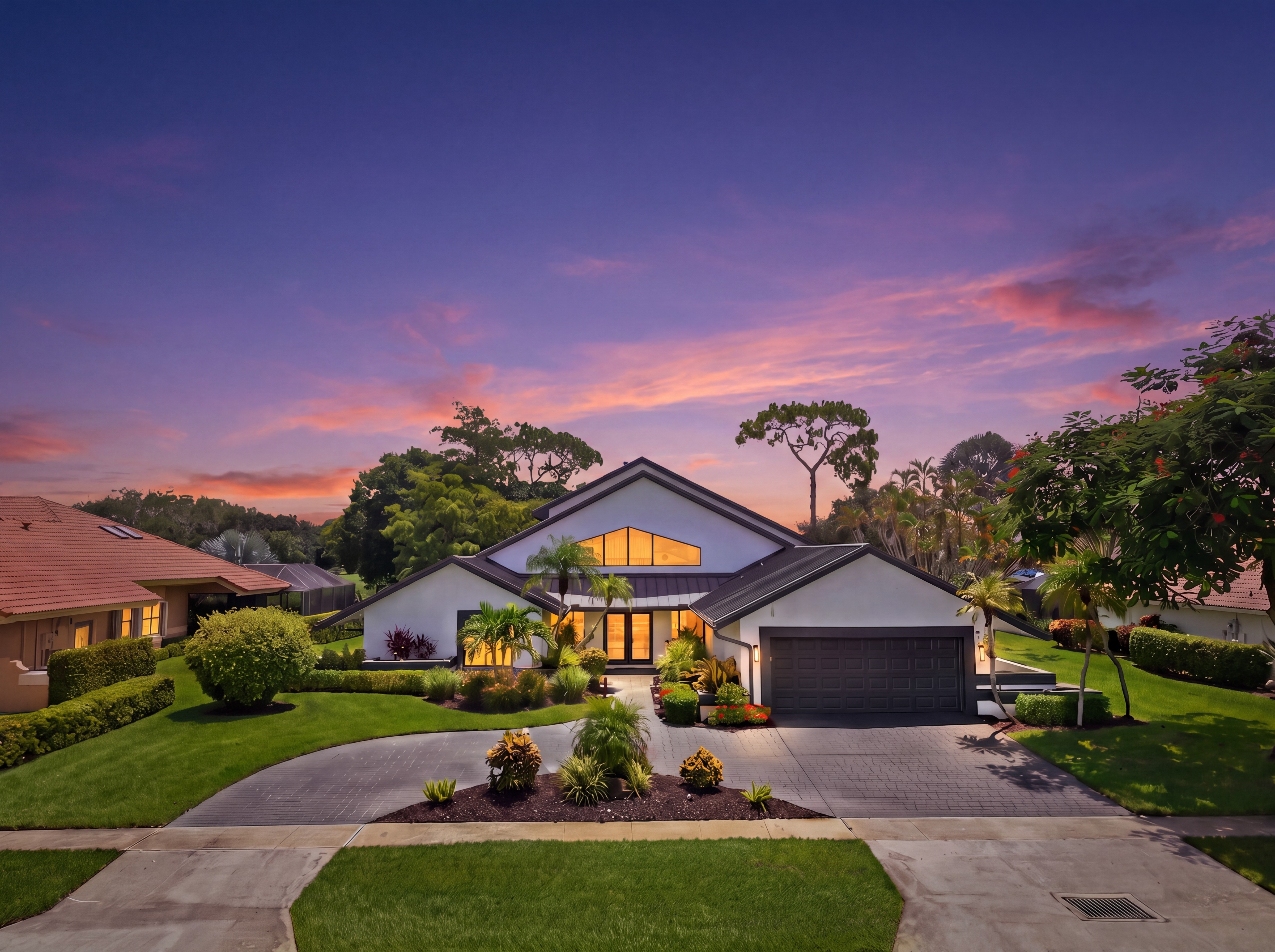 Virtual twilight real estate exterior example 5