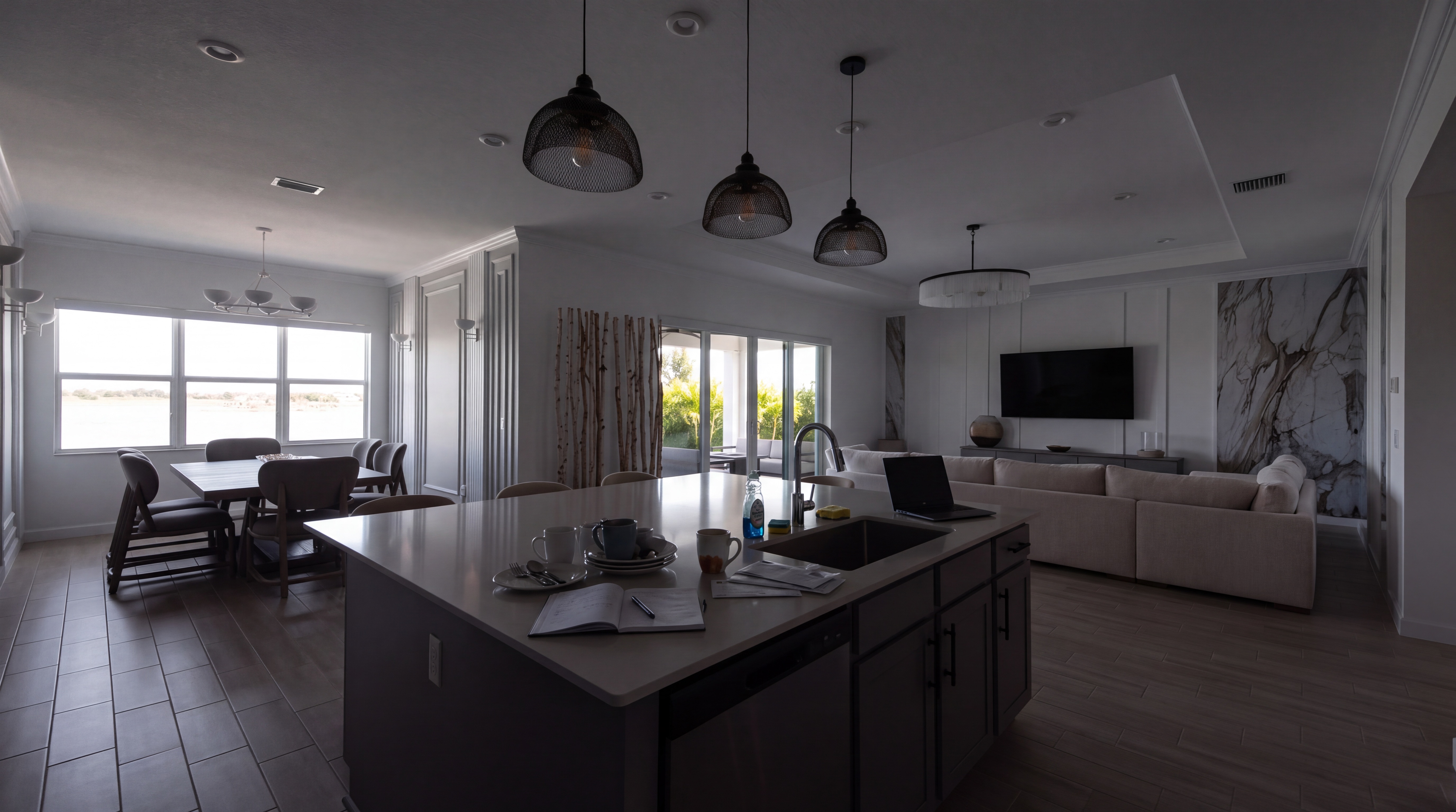 Unedited real estate interior before professional photo editing
