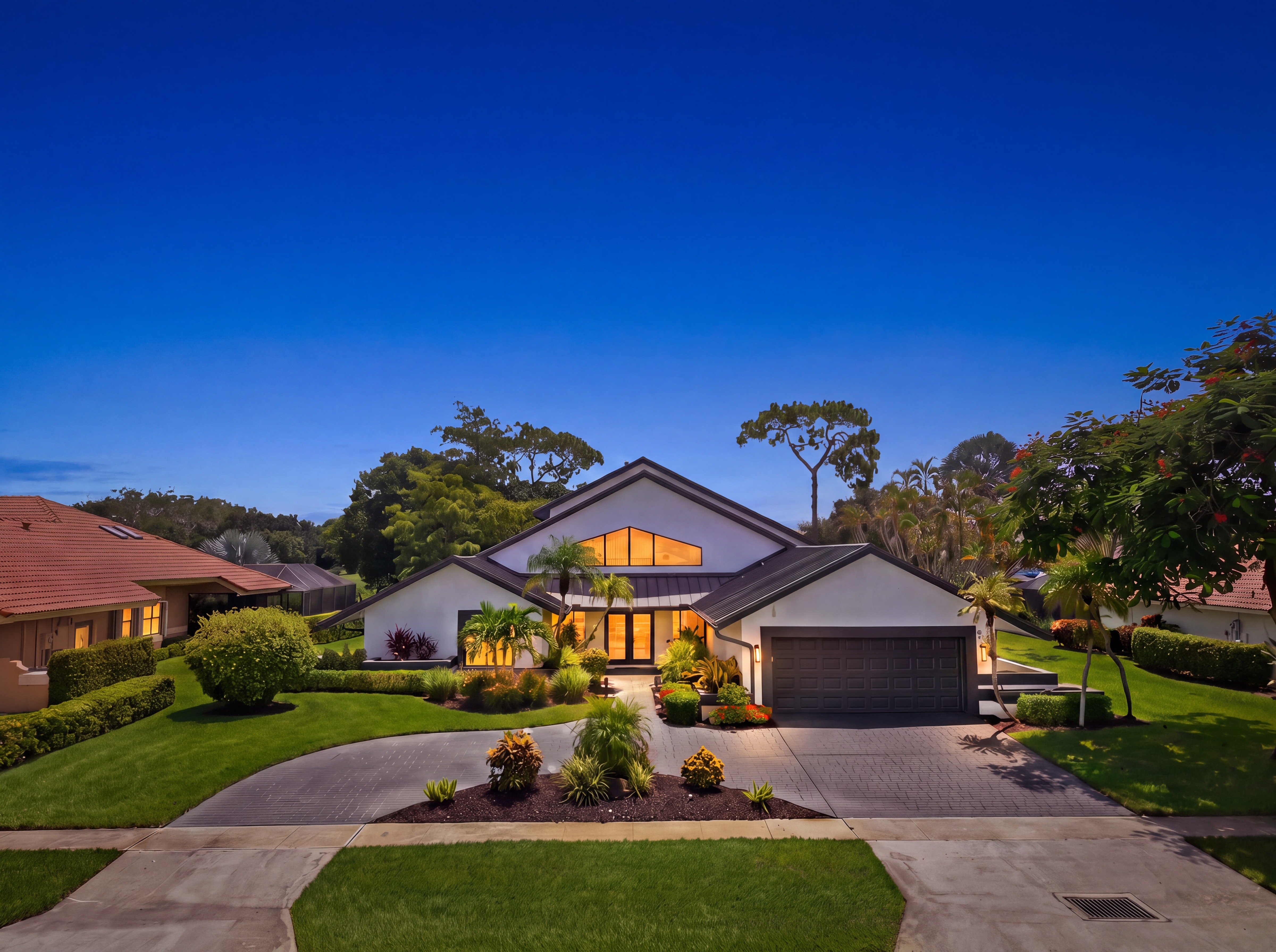 Virtual twilight real estate exterior example 6