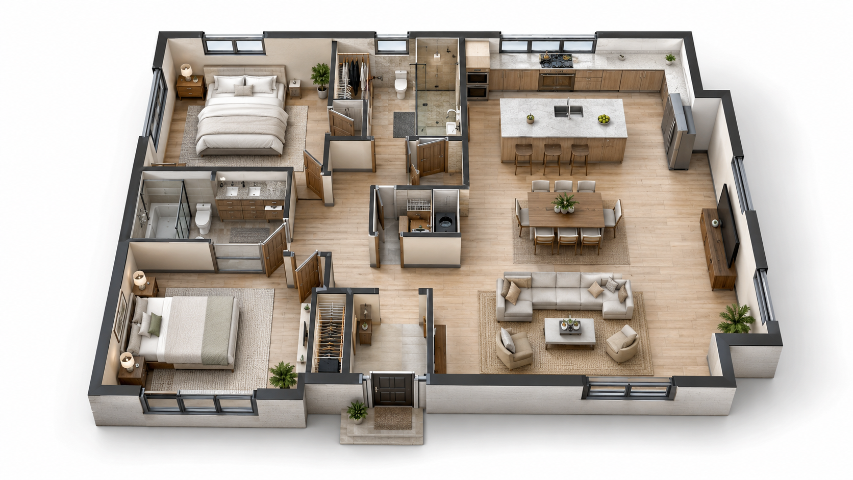 3D floor plan example for a real estate listing