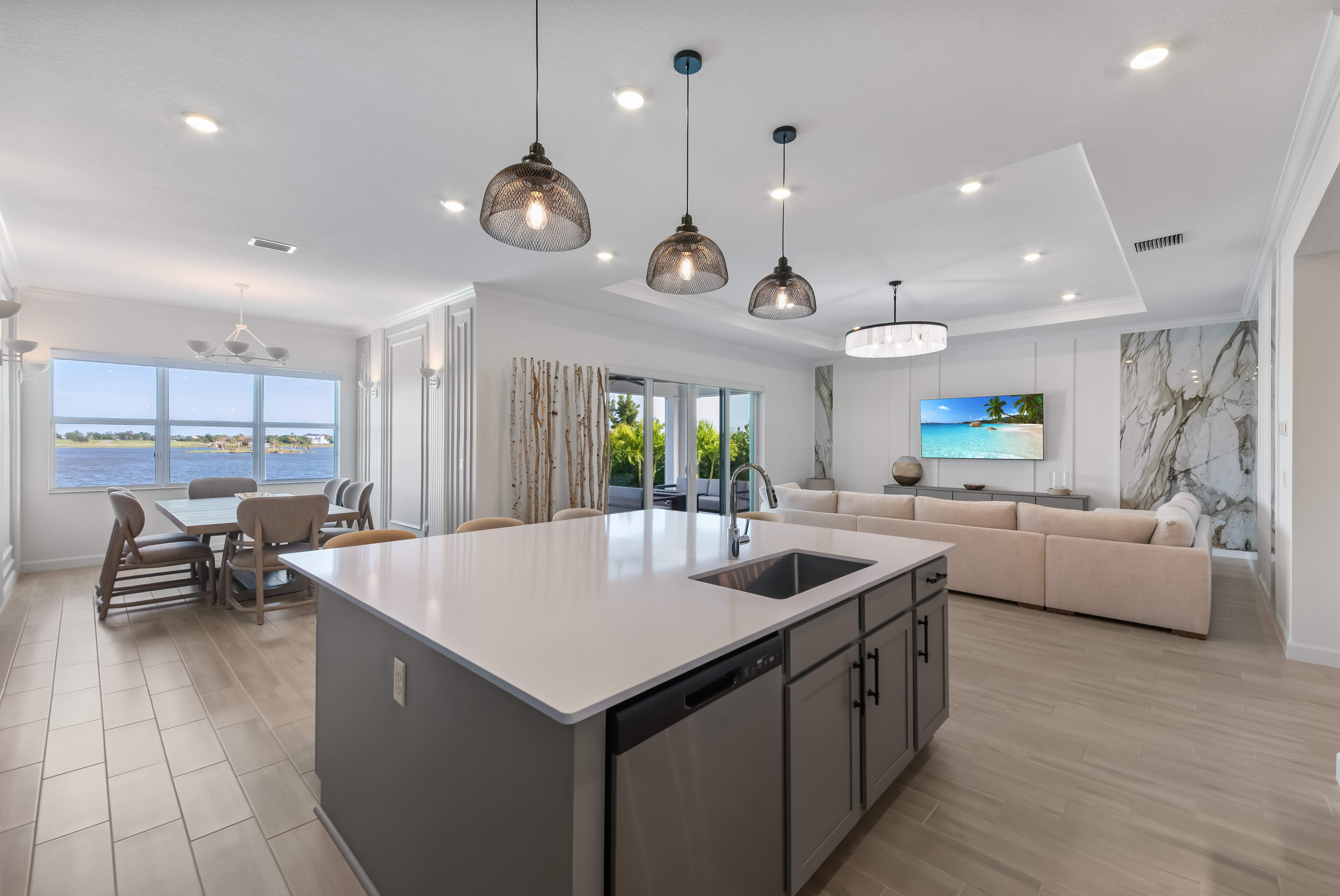 Professionally edited real estate interior after enhancement