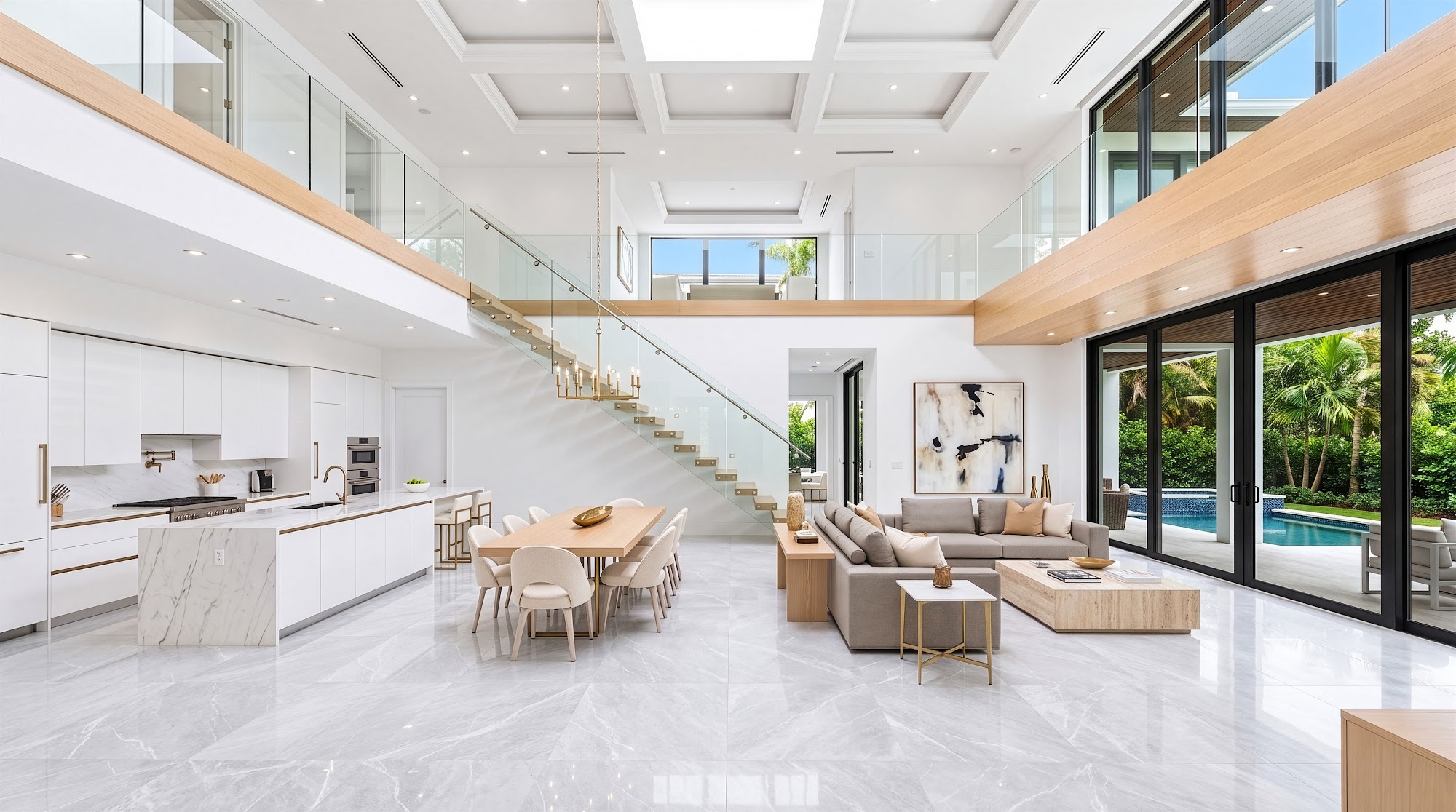 Modern South Florida luxury interior photographed for a real estate listing