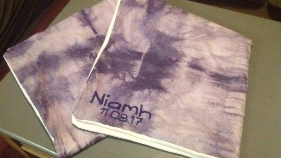 Thumbnail: Logwood Shibori Baby Blanket