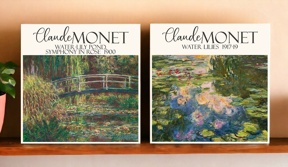 Enjoy our exquisite Monet Wall Art, ready to hang. Featuring Monet's paintings in an Exhibition Poster Style
