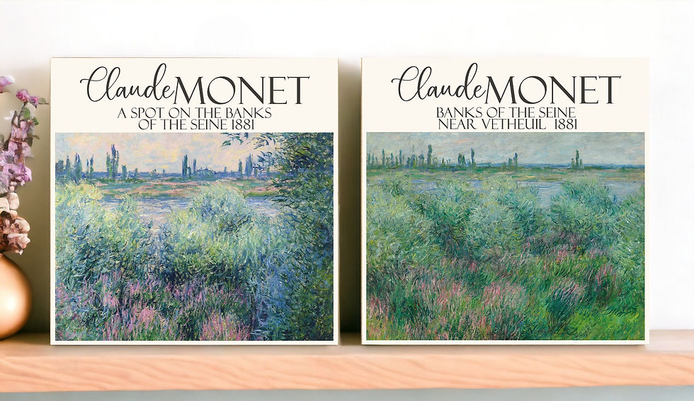 Enjoy our exquisite Monet Wall Art, ready to hang. Featuring Monet's paintings in an Exhibition Poster Style