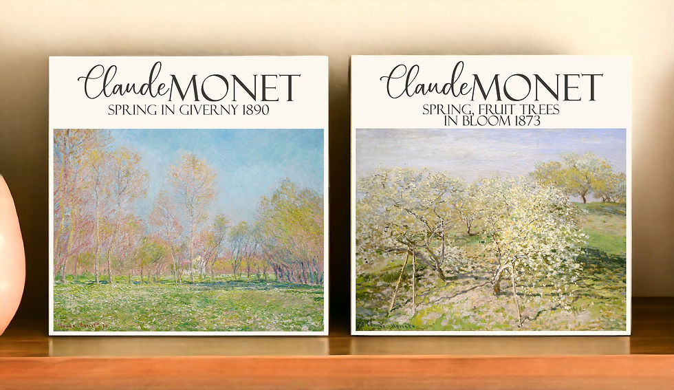 Enjoy our exquisite Monet Wall Art, ready to hang. Featuring Monet's paintings in an Exhibition Poster Style
