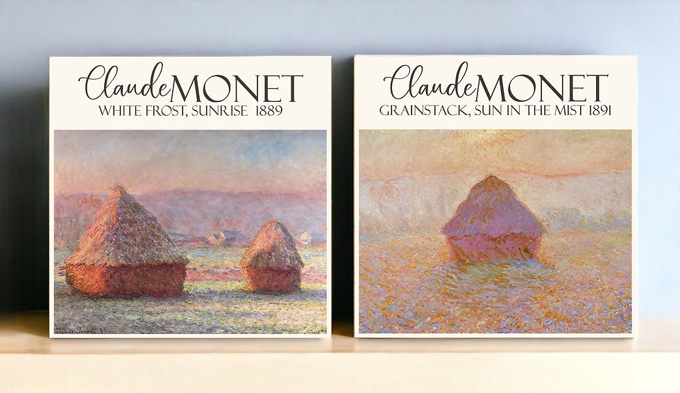 Enjoy our exquisite Monet Wall Art, ready to hang. Featuring Monet's paintings in an Exhibition Poster Style