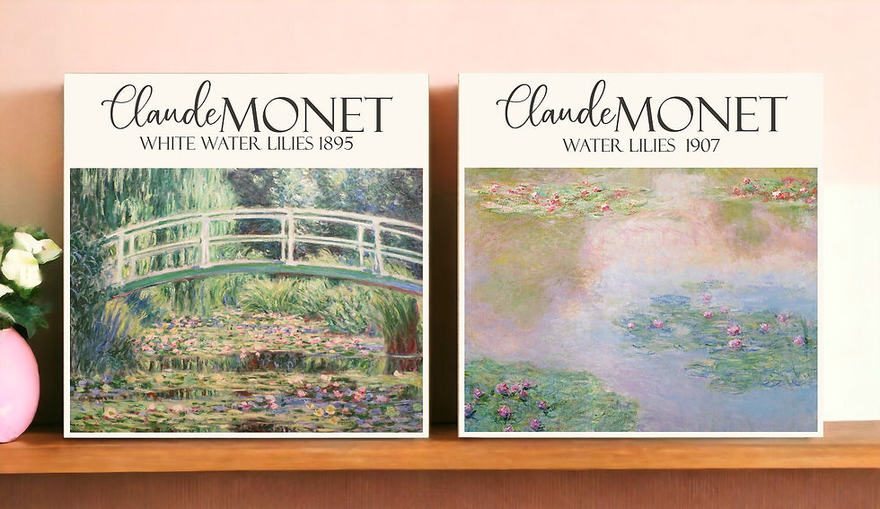 Enjoy our exquisite Monet Wall Art, ready to hang. Featuring Monet's paintings in an Exhibition Poster Style