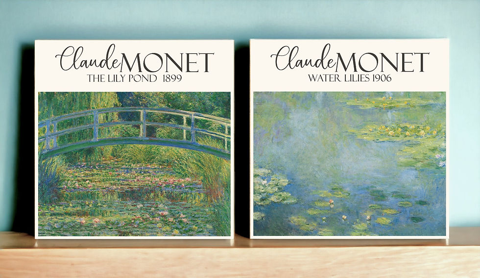 Enjoy our exquisite Monet Wall Art, ready to hang. Featuring Monet's paintings in an Exhibition Poster Style