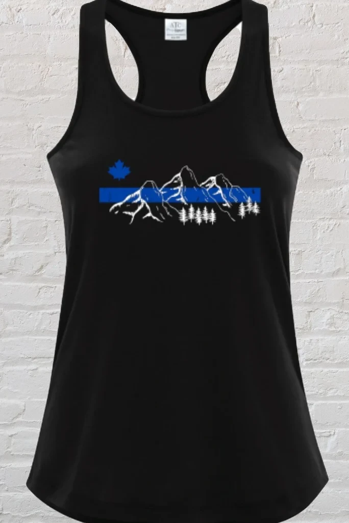 Thin Blue Line Mountain Tank Top