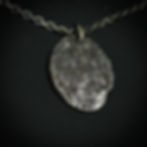 Handmade silver STAY REAL rustic pendant necklace